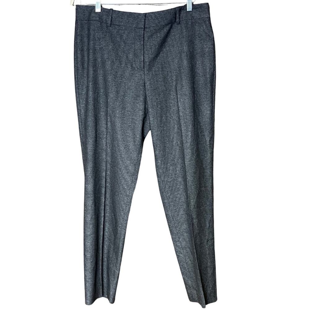 Ann Taylor trouser pants black white business casual office professional size 12